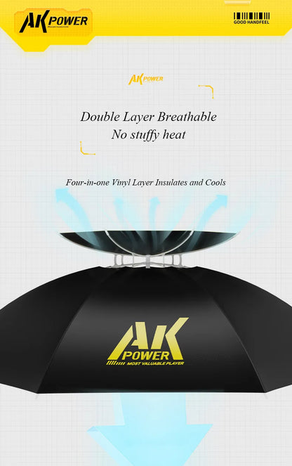 Umbrella Hat Folding Adjustable Sun Rain Cap Golf Sunshade