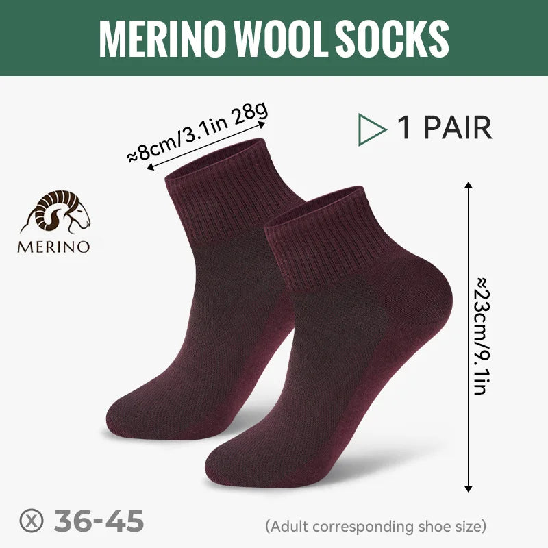 Unisex Breathable Merino Wool Hiking Socks
