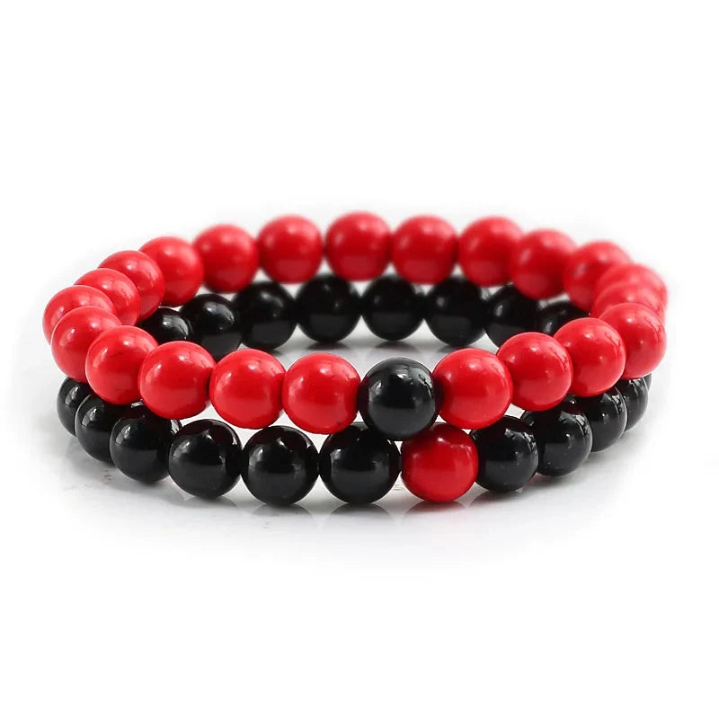 Unisex Colorful Natural Stone Beaded Bracelets