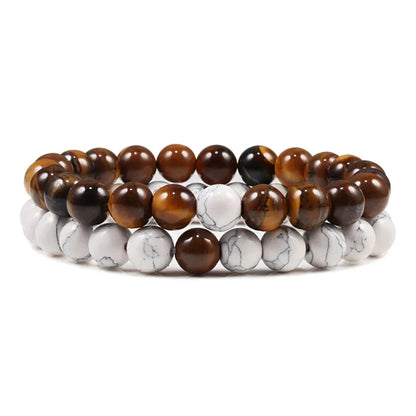 Unisex Colorful Natural Stone Beaded Bracelets