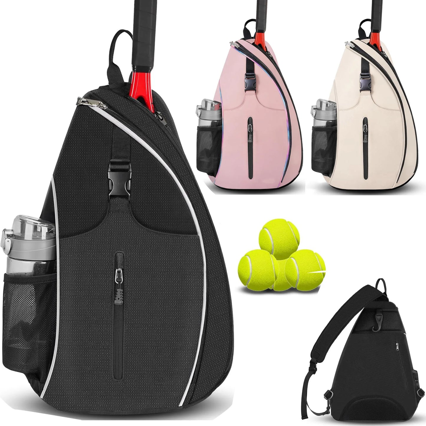 Unisex Crossbody Water Resistant Tennis Sling Bag