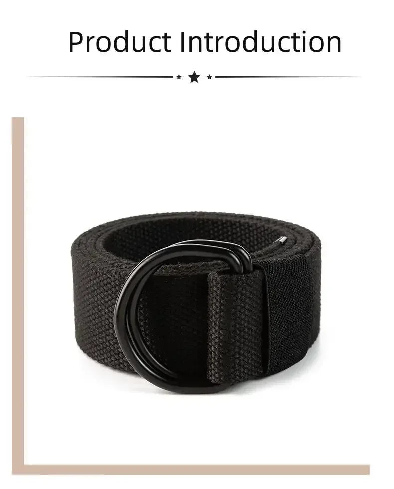 Unisex Double D-Ring Belt for Men