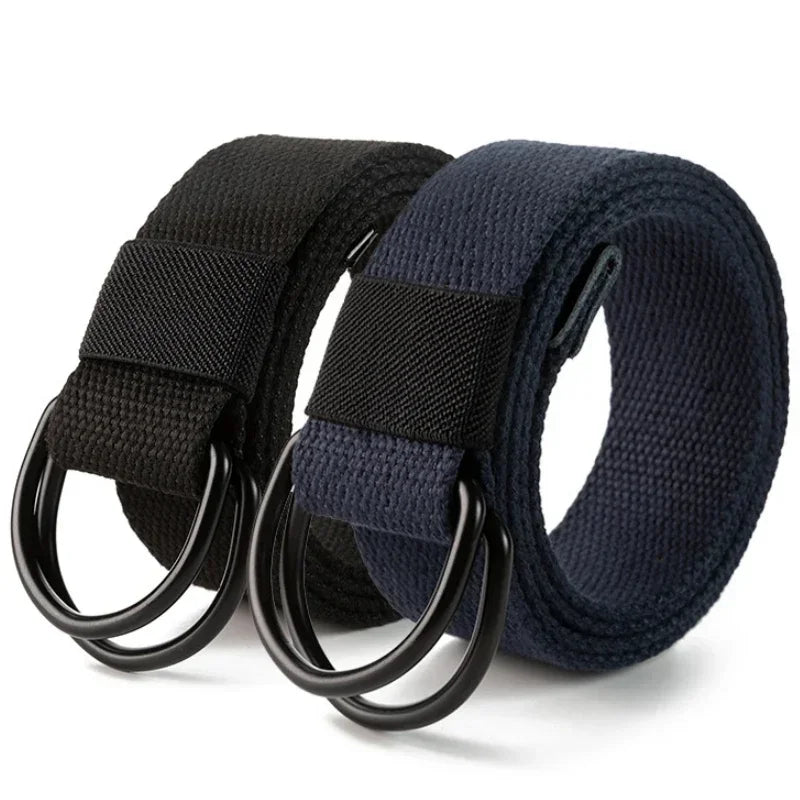 Unisex Double D-Ring Belt for Men