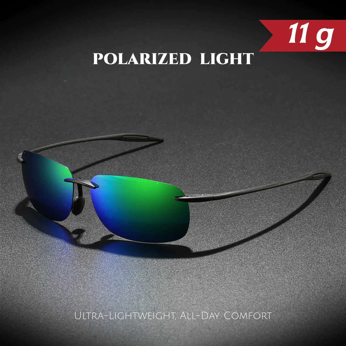 Unisex Flexible Frameless Polarized Aviator Sunglasses