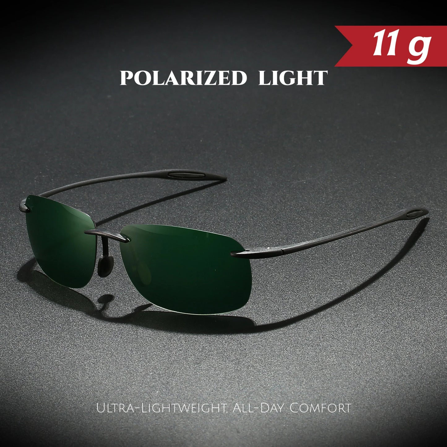 Unisex Frameless Polarized Aviator Sunglasses