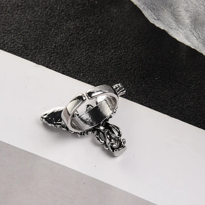 Unisex Gothic Vintage Opening Punk Angel Wing Ring