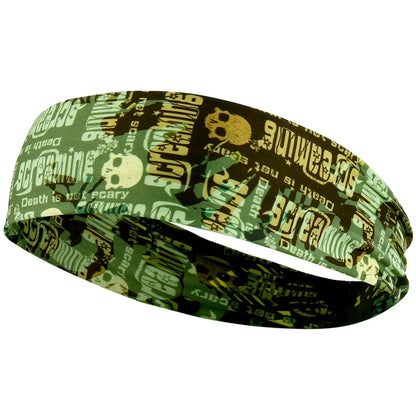 Unisex Gothic Workout Tennis Fitness Skull Sweatband
