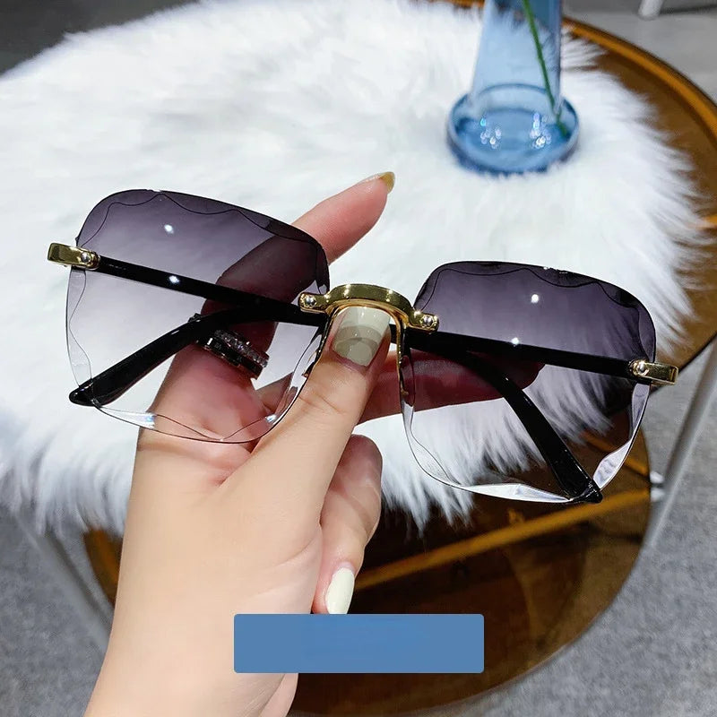 Unisex Gradient Summer Sun Shades Big Square Sunglasses