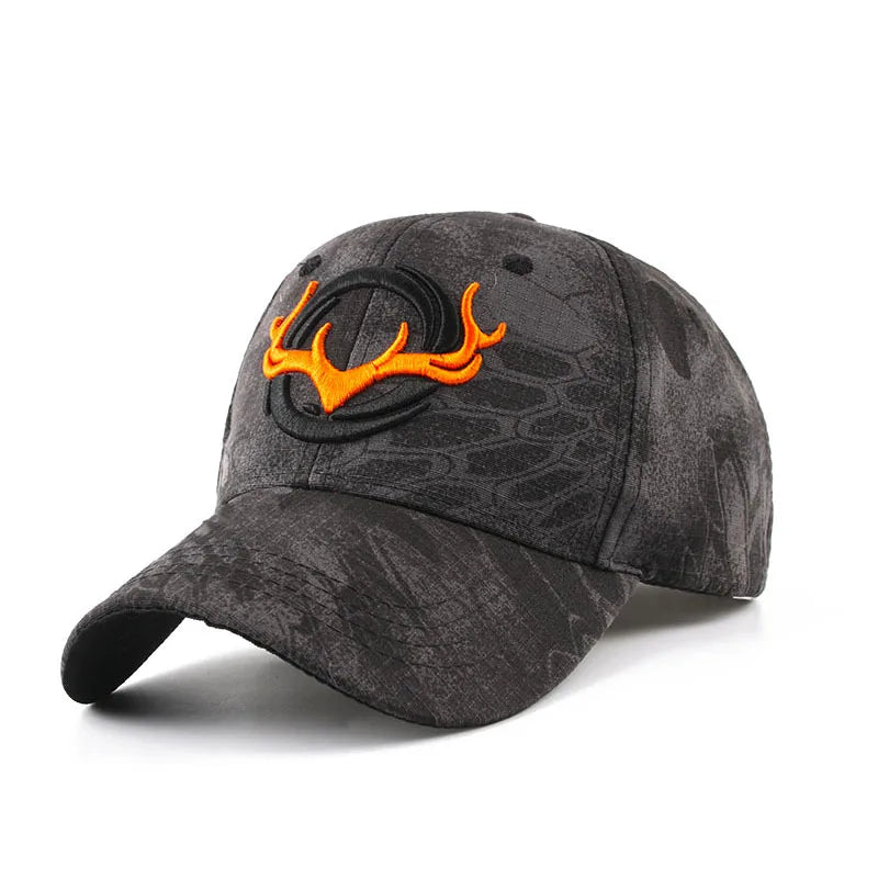 Unisex Horns Embroidery Tactical Baseball Caps