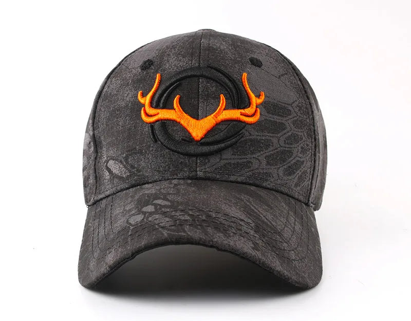 Unisex Horns Embroidery Tactical Baseball Caps