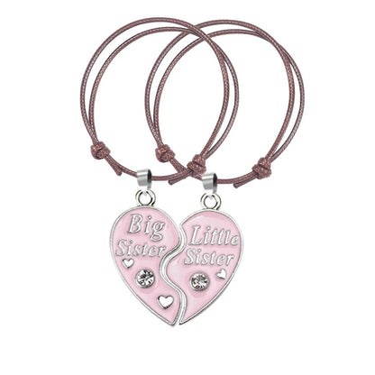 Unisex Pendant Leather Rope Love Heart Bracelets