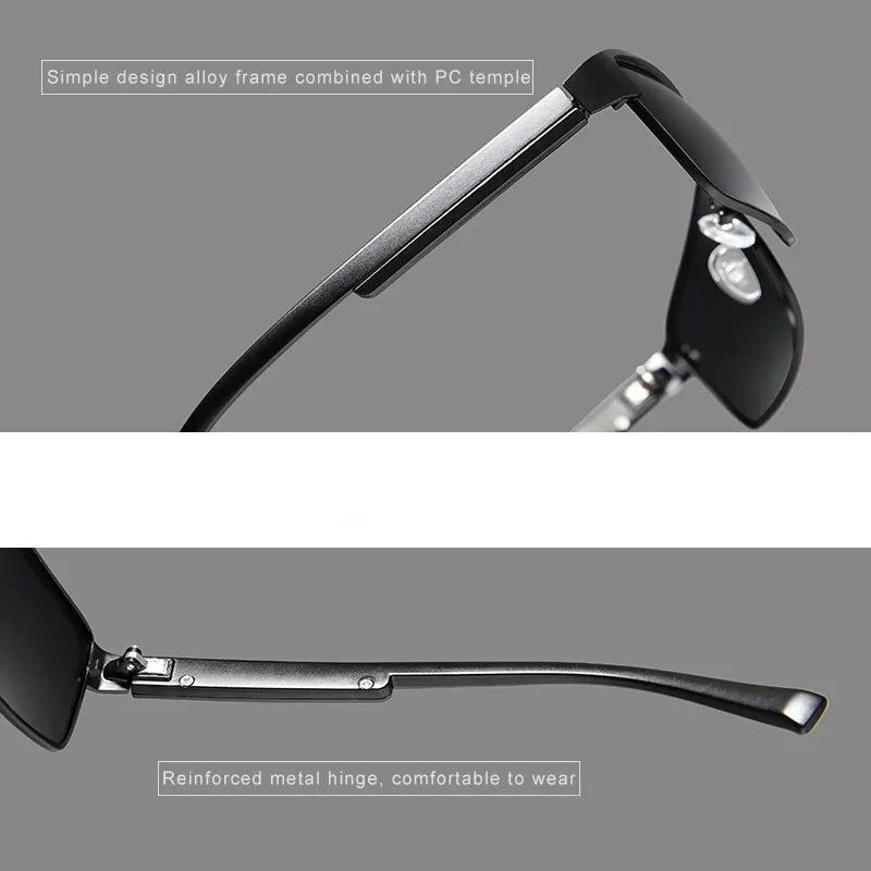 Unisex UV400 Anti-Glare Polarized Photochromic Sunglasses