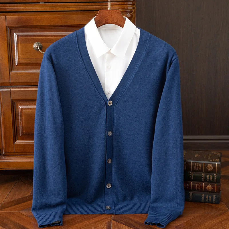 BROWON Classic V-Neck Cardigan
