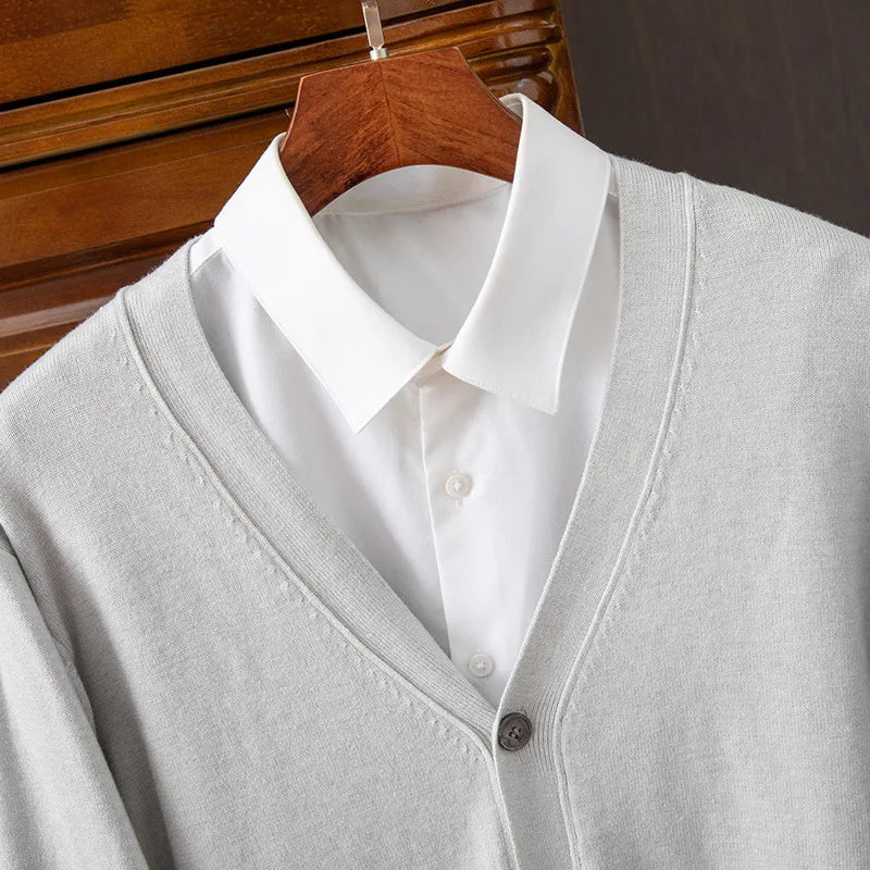 BROWON Classic V-Neck Cardigan
