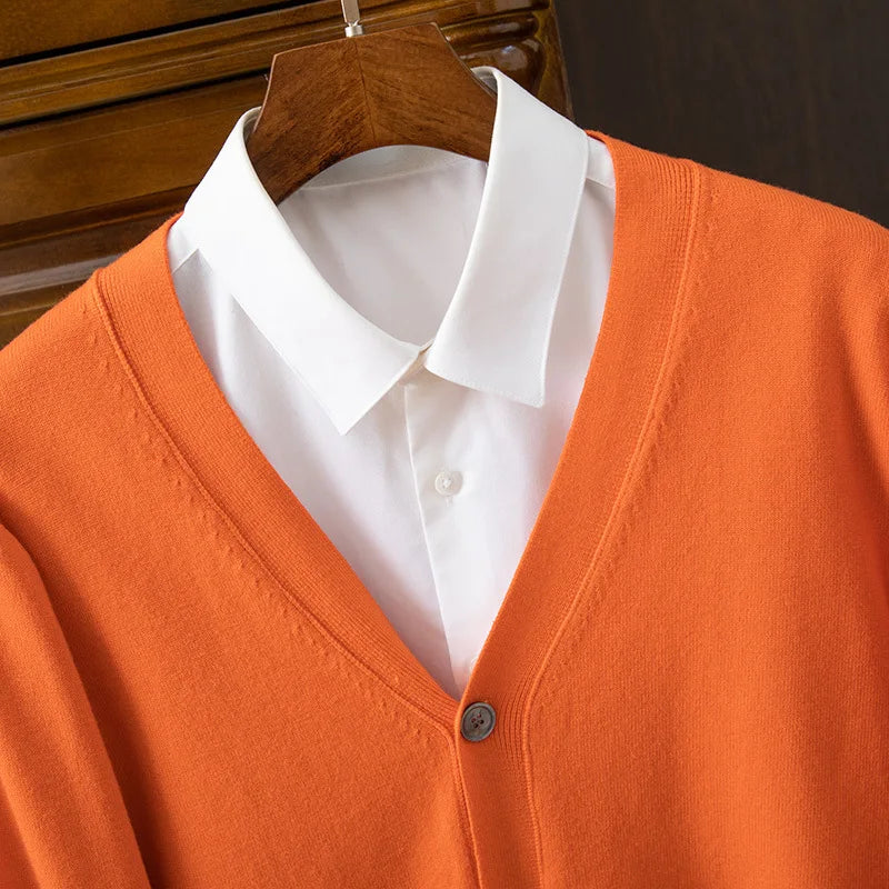 BROWON Classic V-Neck Cardigan
