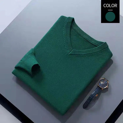 Classic V-Neck Cashmere Blend Pullover
