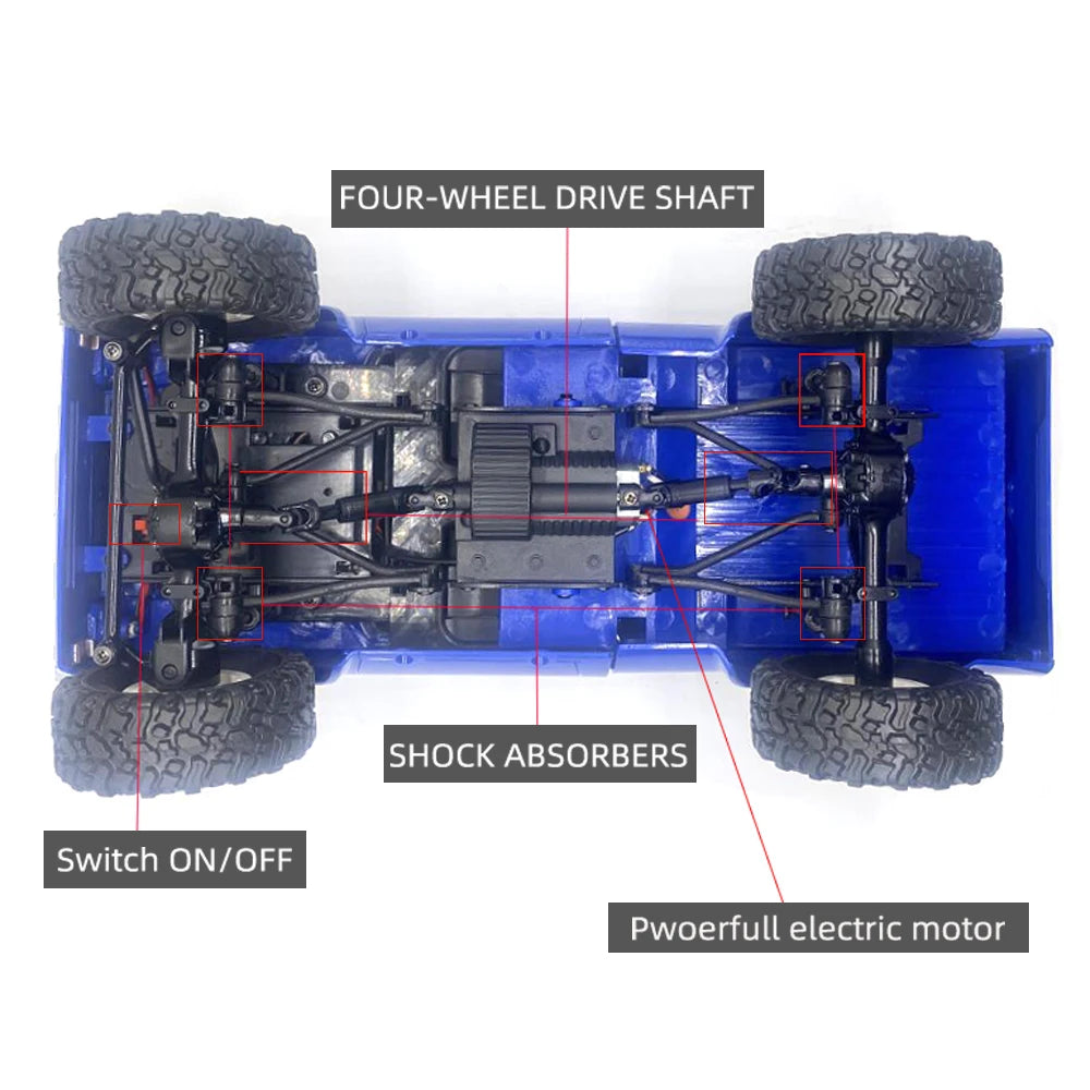 WPL C24-1 1:16 RC Rock Crawler with LED Light