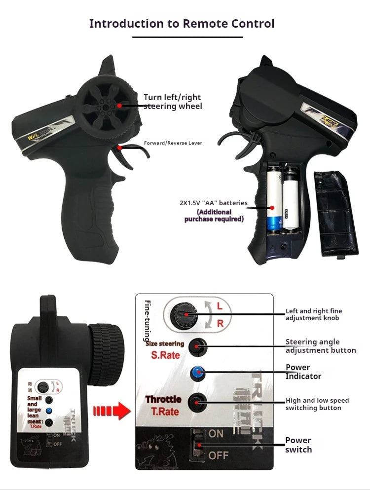 WPL D12 RC Simulation rc Drift Truck