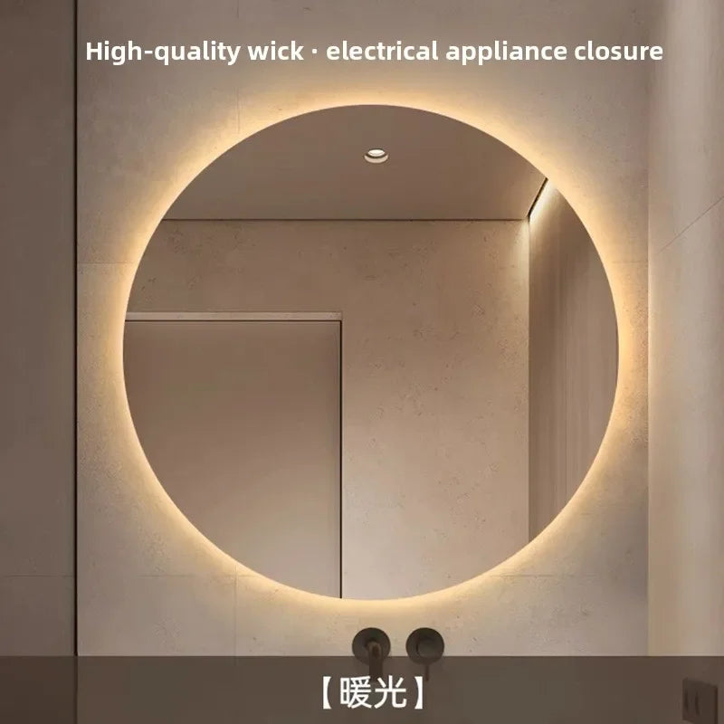 Wall-Mounted LED TouchScreen Round Bathroom Mirror