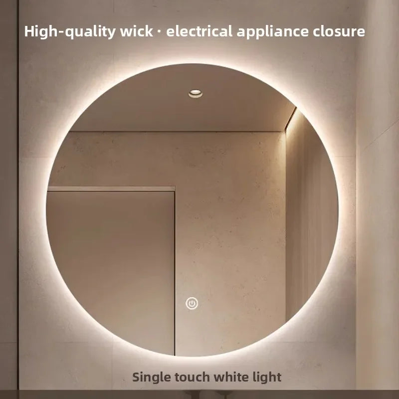 Wallmounted LED TouchScreen Round Bathroom Mirror