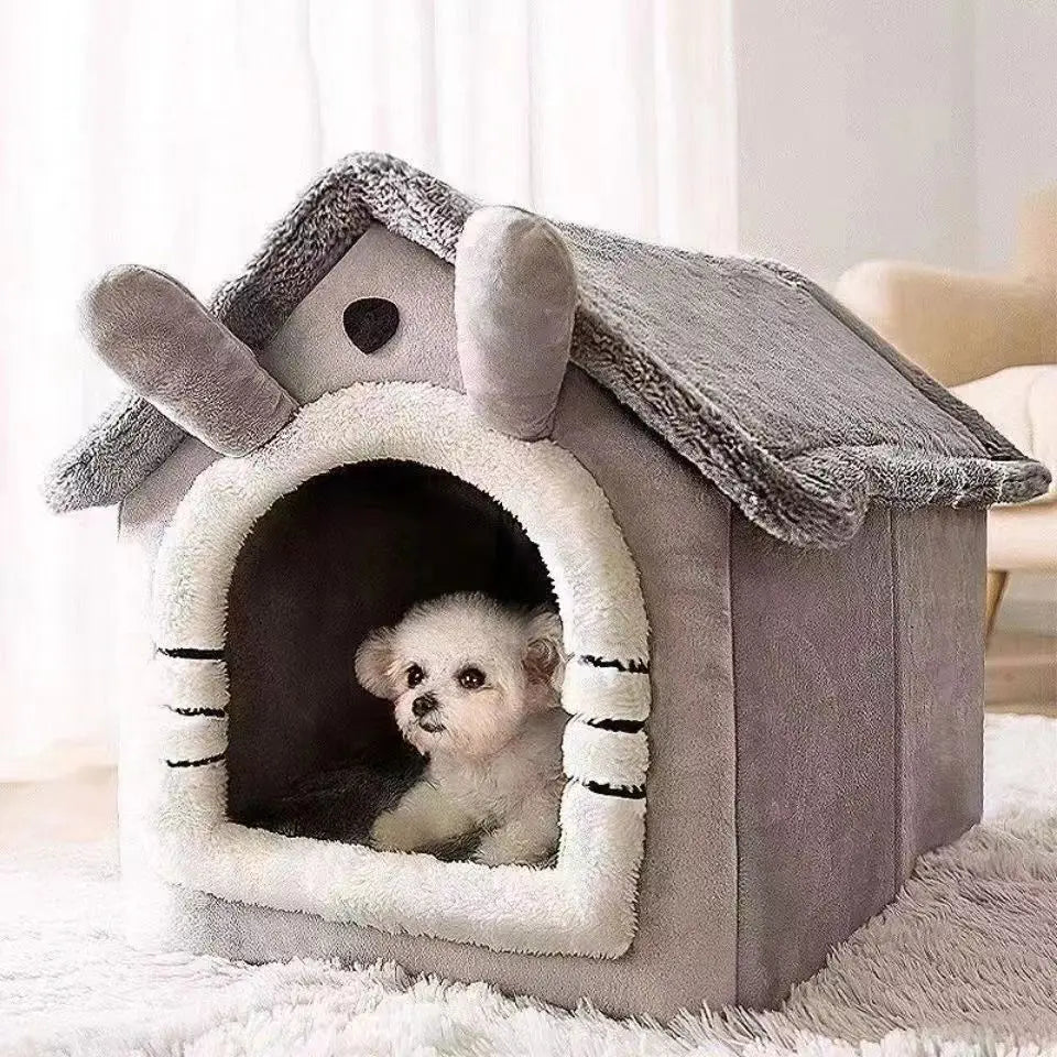 Washable Teddy Winter Warm Pet House Bed