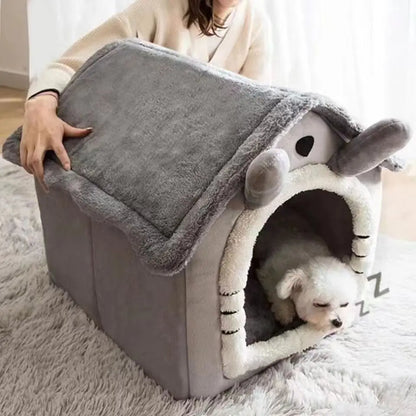 Washable Teddy Winter Warm Pet House Bed