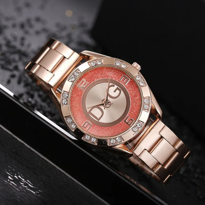 Women Luxury Rhinestone Stainless Steel Quartz Watch