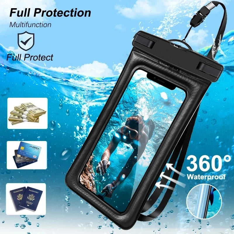 Waterproof Floating Swim Bag Phone Case for Various Devices

