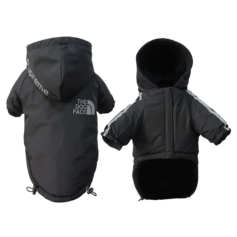 Waterproof Warm Fleece Raincoat - Reflective Dog Clothing