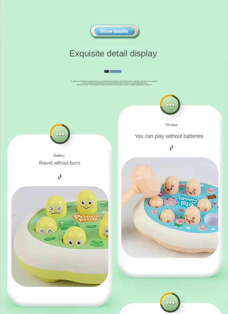 Whac-A-Mole Montessori Baby Toys Educational Animal Theme Knocking