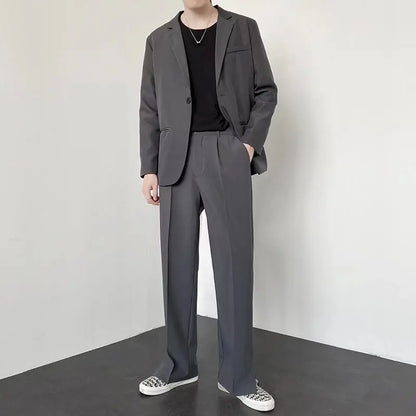 Korean Baggy Wide-Leg Streetwear Pants
