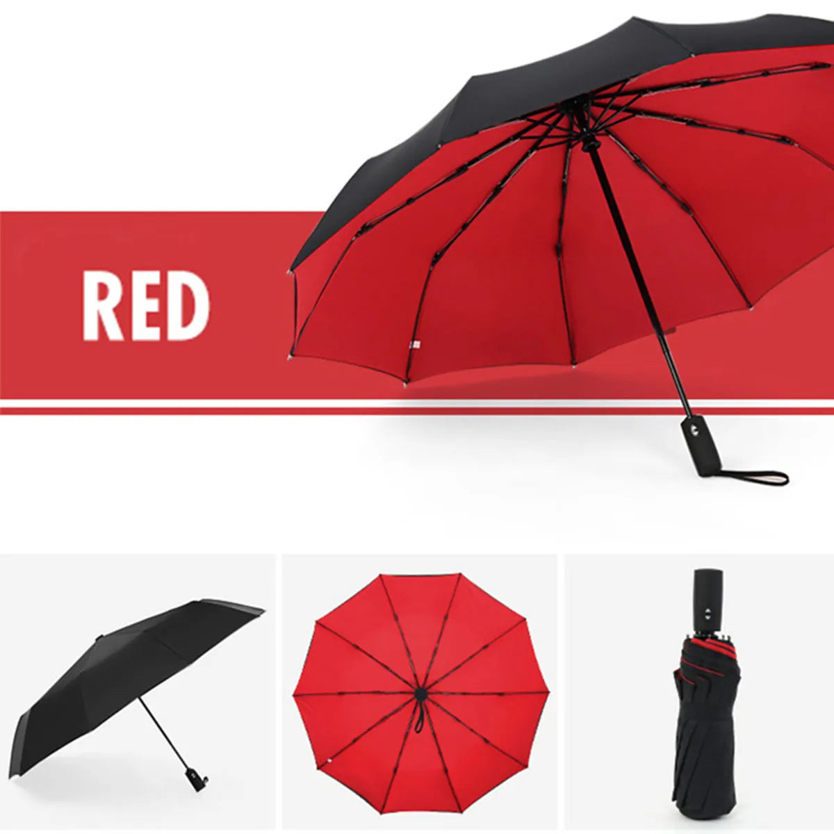 Windproof Double Layer Automatic Resistant Umbrella