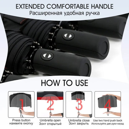 Windproof Double Layer Automatic Resistant Umbrella