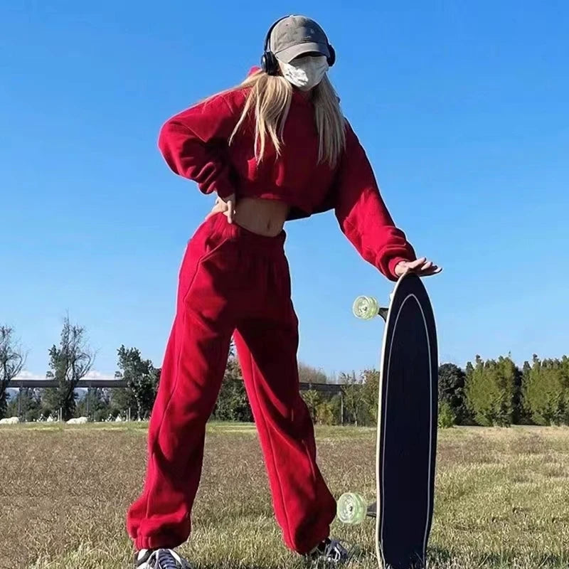 Winter/Spring Women's Fleece Tracksuit Set