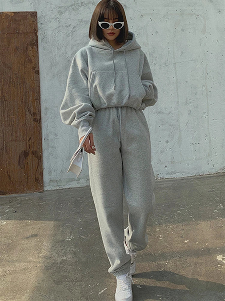 Winter/Spring Women's Fleece Tracksuit Set