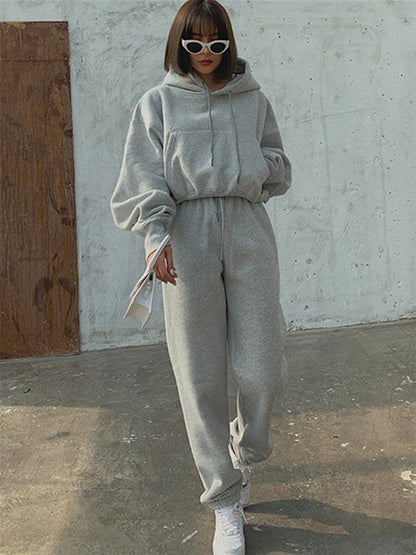 Winter/Spring Women's Fleece Tracksuit Set