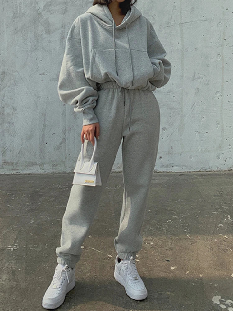 Winter/Spring Women's Fleece Tracksuit Set