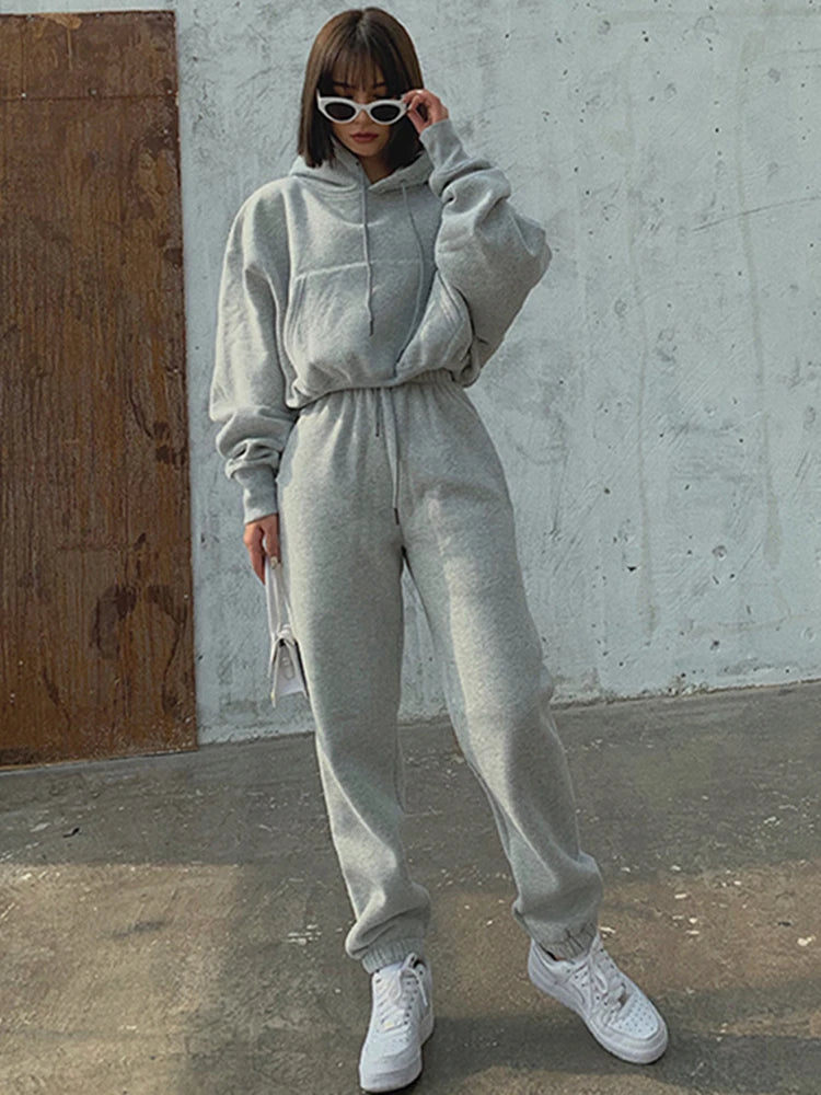 Winter/Spring Women's Fleece Tracksuit Set