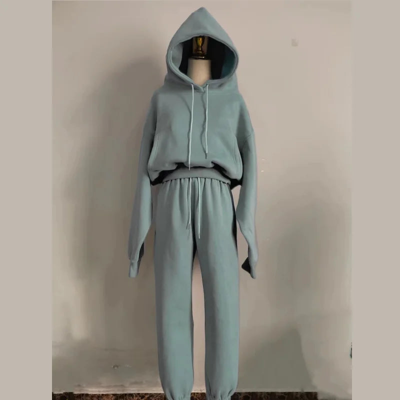 Winter/Spring Women's Fleece Tracksuit Set