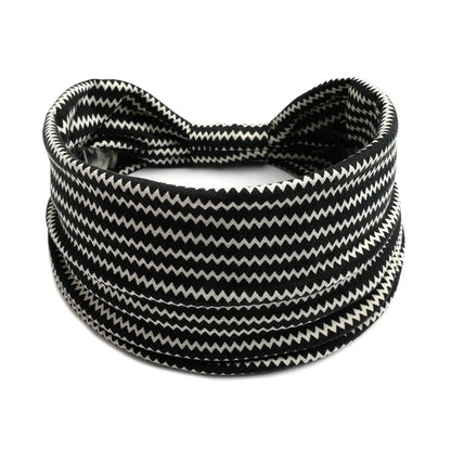 Women Flower Print Elastic Wide Cotton Headband