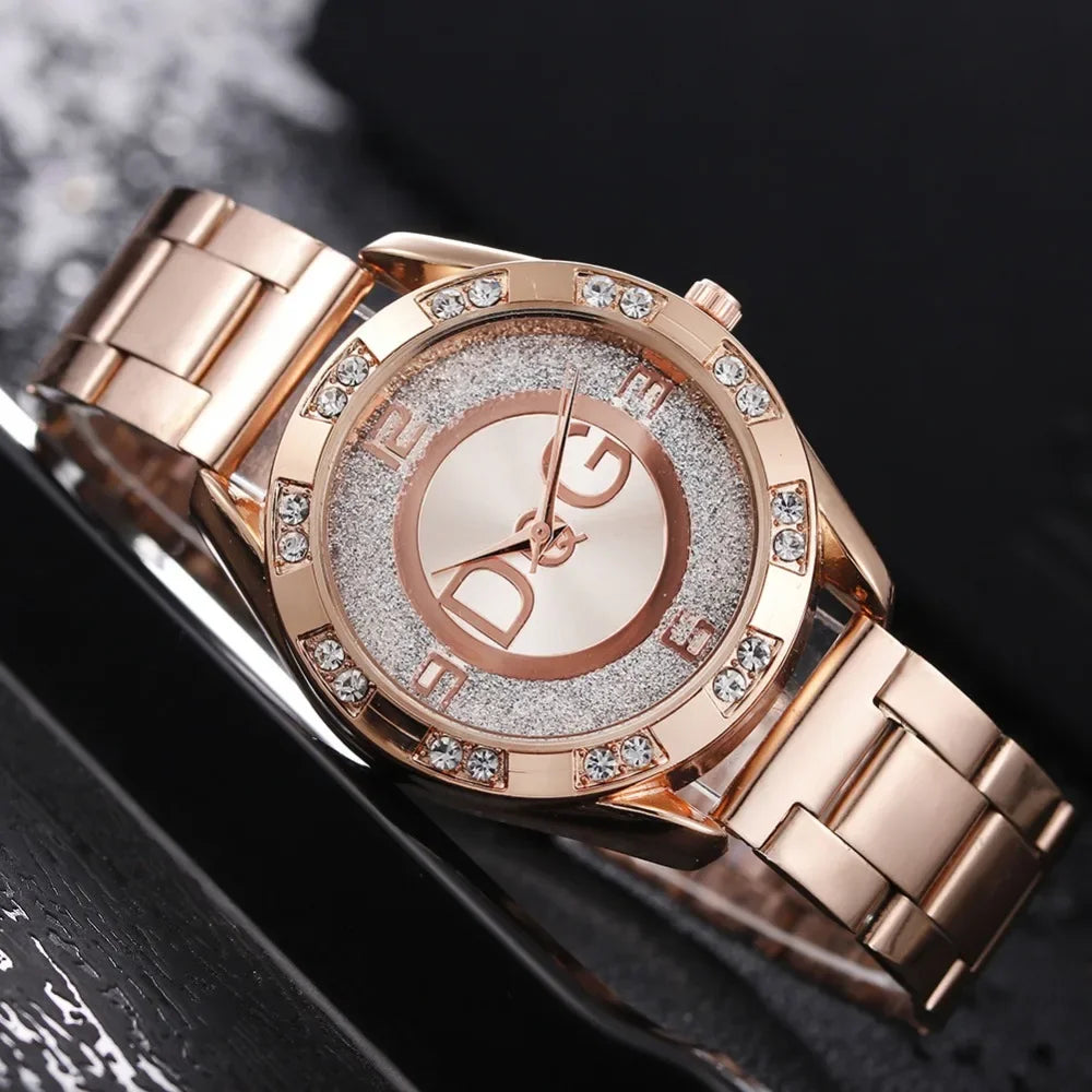 Women Luxury Rhinestone Stainless Steel Quartz Watch