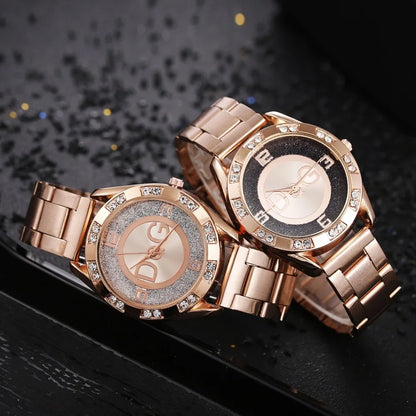 Women Luxury Rhinestone Stainless Steel Quartz Watch