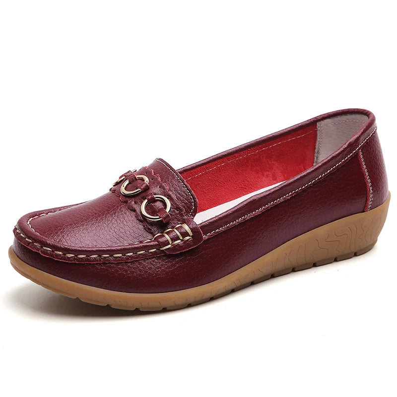 Women Soft Comfort Low Heel Flat Loafers