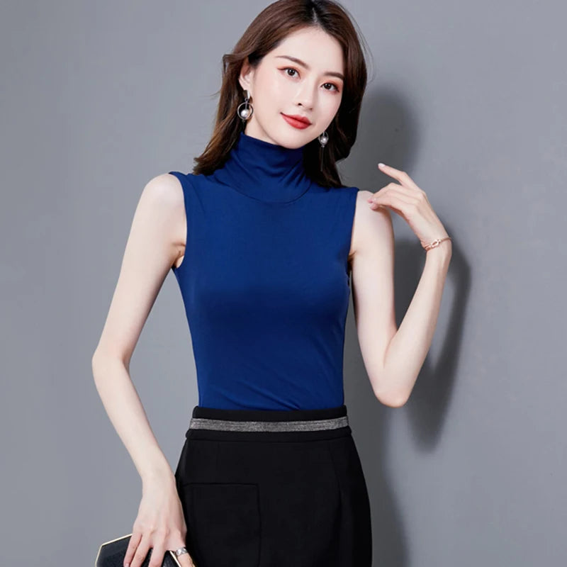 turtleneck sleeveless
