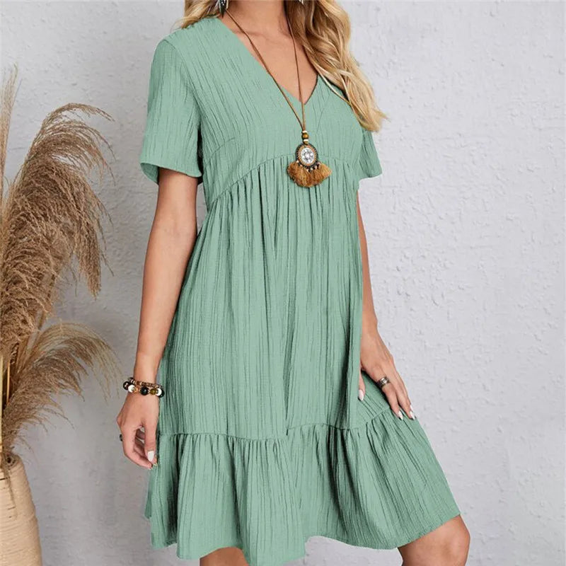 v neck summer dress
