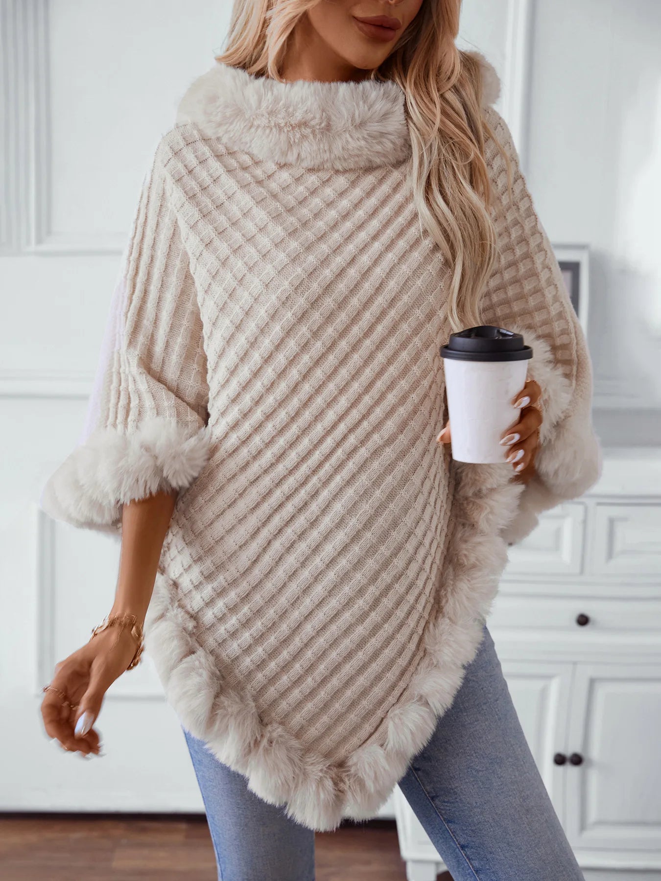 faux fur collar coat
