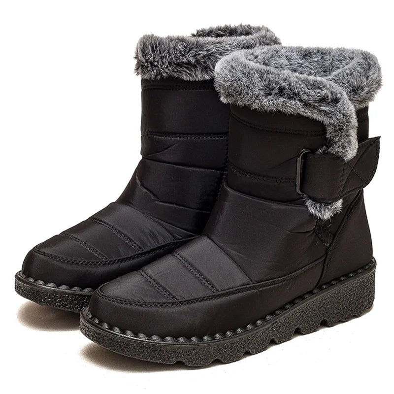 Damen Winterstiefel mit Absatz, warm und warm