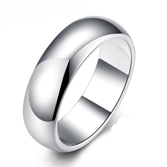 Women's 925 Sterling Silver Round Engraved Couple Rings