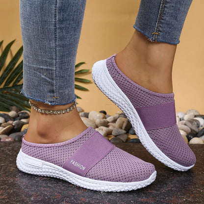 Women's Comfortable Breathable Solid Mules Slippers