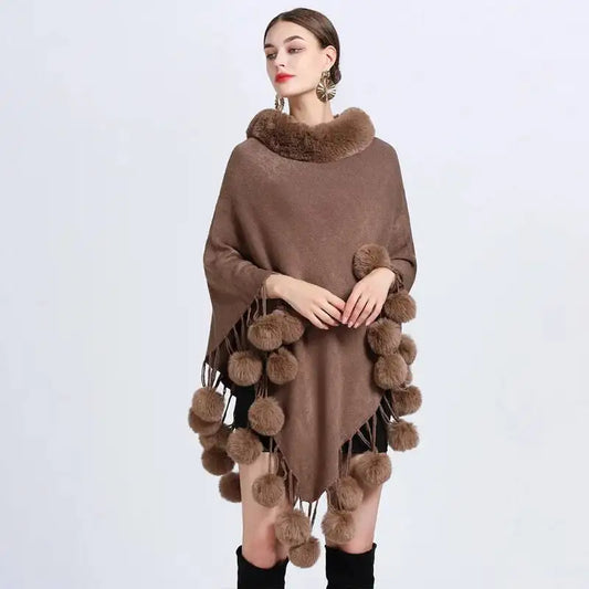 coat with fur collar
